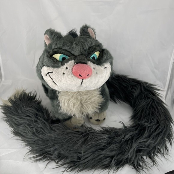DISNEY STORE Plush LUCIFER the CAT Special Edition Extra Long Tail - Picture 1 of 9